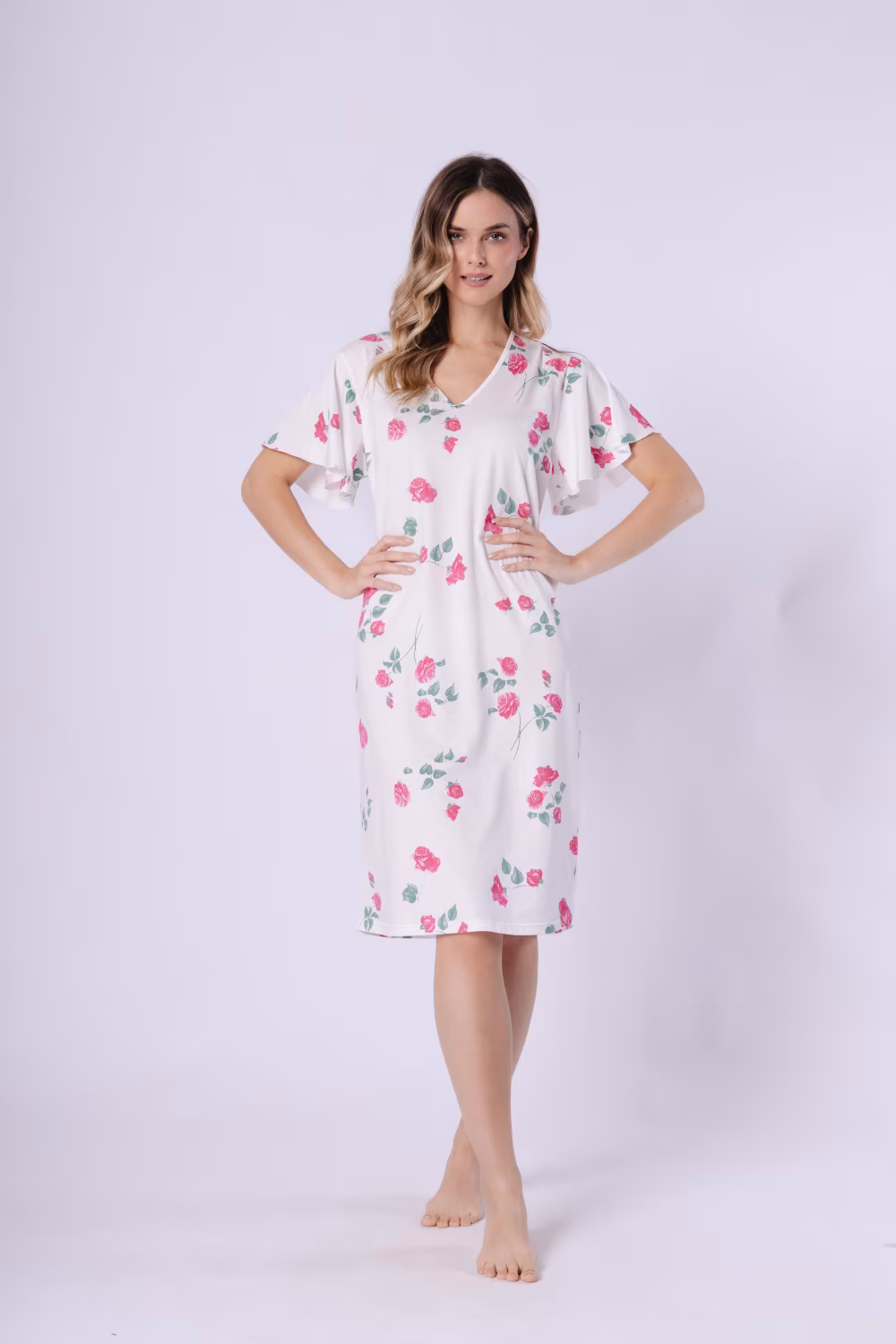 Koszulka nocna Koszula Nocna Model Venus 1726 Śmietana - M-Max