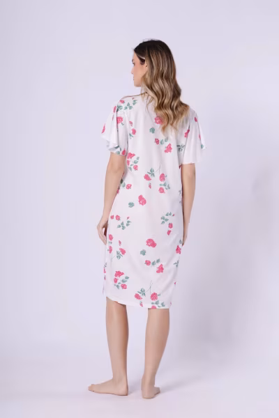 Koszulka nocna Koszula Nocna Model Venus 1726 Śmietana - M-Max — zdjęcie 3