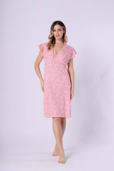 Koszulka nocna Koszula Nocna Model Marietta 1714 Coral - M-Max — zdjęcie 2