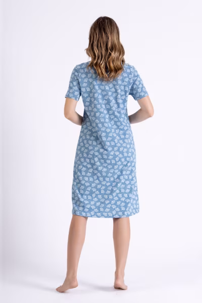 Koszulka nocna Koszula Nocna Model Adi 1452 Jeans - M-Max — zdjęcie 2