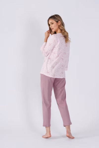 Piżama Damska Model Timea 1499 Powder Pink - M-Max — zdjęcie 2