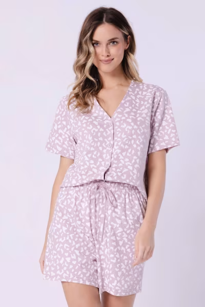 Piżama Damska Model Samanta 1709 Beige - M-Max — zdjęcie 1