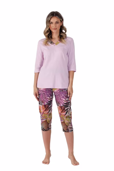 Piżama Damska Model Habika 1493 Lila/Pink - M-Max — zdjęcie 1