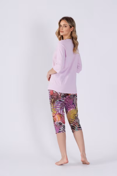 Piżama Damska Model Habika 1493 Lila/Pink - M-Max — zdjęcie 2