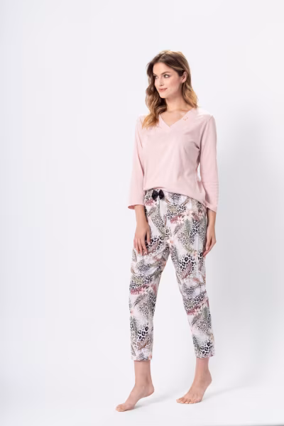Piżama Damska Model Cecylia 1345 Light Pink - M-Max — zdjęcie 2