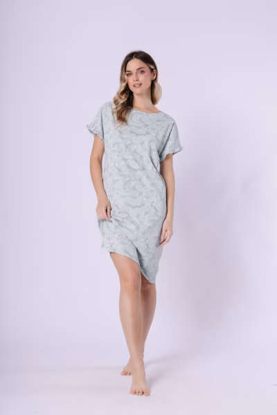 Koszulka nocna Koszula Nocna Model Elif 1728 Groszek - M-Max — zdjęcie 1
