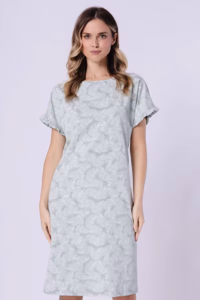 Koszulka nocna Koszula Nocna Model Elif 1728 Groszek - M-Max — zdjęcie 2