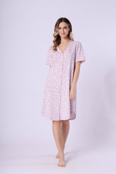 Koszulka nocna Koszula Nocna Model Sisi 1710 Beige - M-Max — zdjęcie 1